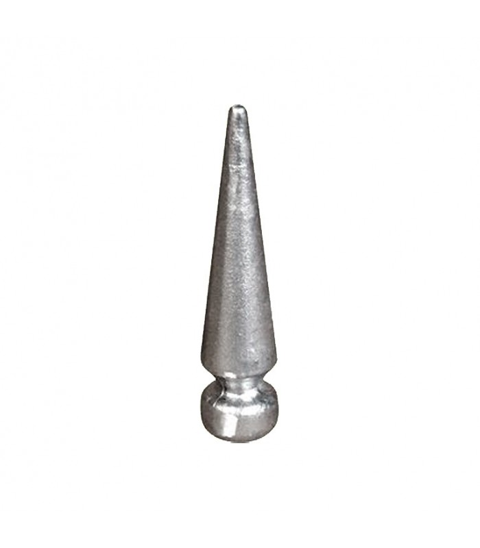 Pointes de lances 112mm collerette de 26mm en aluminium effilée avec boule