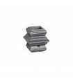 Manchons garnitures 45mm alésage 16x16mm taille moyenne en fonte vis BTR pour barres carrées