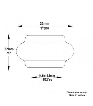 Olive, manchon garniture courte en acier forgé à souder pour barre de 14x14mm