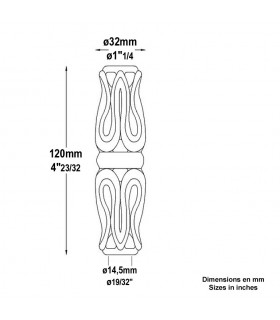Manchon garniture taille haute en acier forgé à souder pour barres de 14mm
