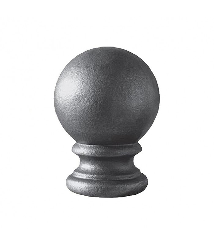 Boule de départ 125mm embase ø70mm pour cloture ou escalier en acier forgé