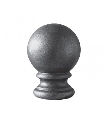 Boule de départ pour cloture ou escalier en acier forgé Hauteur 125mm