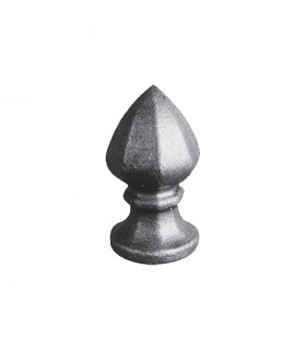 Pommeau pour poteau en acier forgé hauteur 90mm et embase 50mm