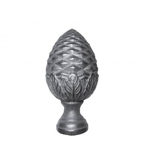 Pommeau pomme de pin pigne en fonte pour poteaux ou escaliers hauteur 160mm