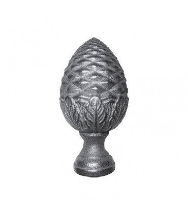 Pommeau pomme de pin pigne en fonte pour poteaux ou escaliers hauteur 160mm