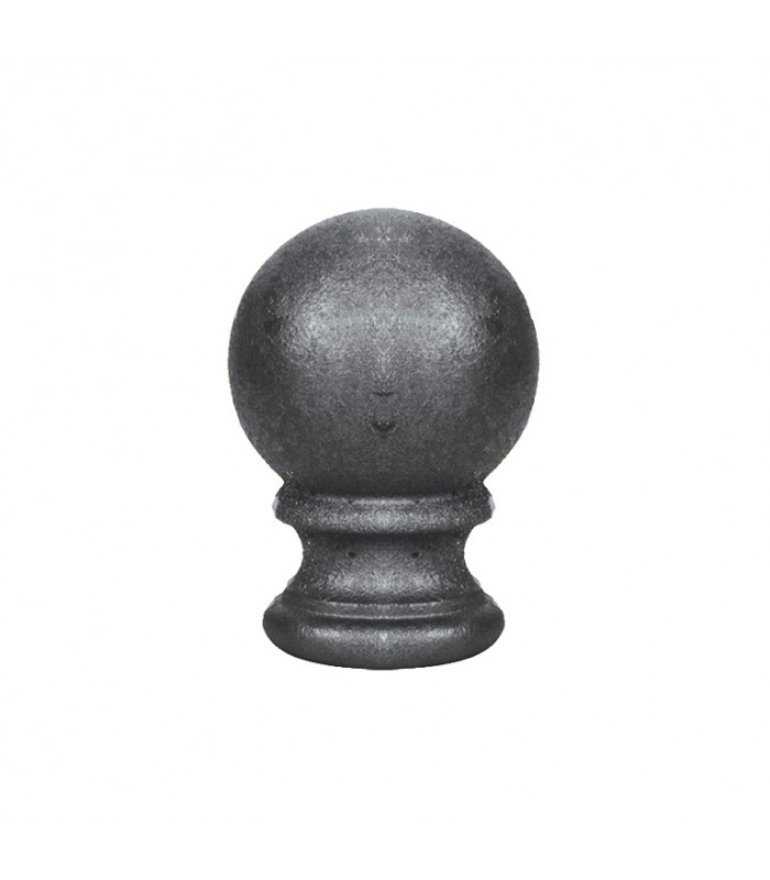 Boule de départ fonte 85mm embase ø45mm de rampe d'escalier en fonte avec insert M10