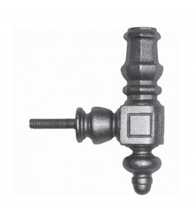 Equerre hexa pour rampes d'escaliers déportés à l'anglaise en fonte  hauteur 145mm