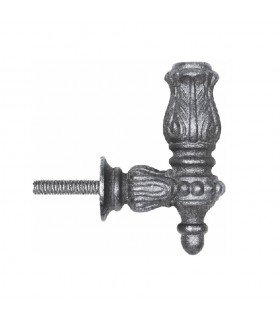 Equerre courte nervurée pour rampe déportée à l'anglaise en fonte hauteur 115mm