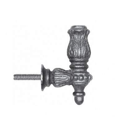 Equerre courte nervurée pour rampe déportée à l'anglaise en fonte hauteur 115mm