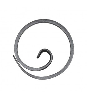 Anneau, diamètre 110mm plat de 12x6mm, cercle en forme d'escargot