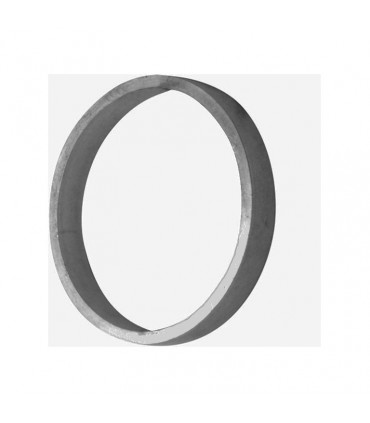 Cercle diamètre 100mm 14x5mm en aluminium pour clotures et portails