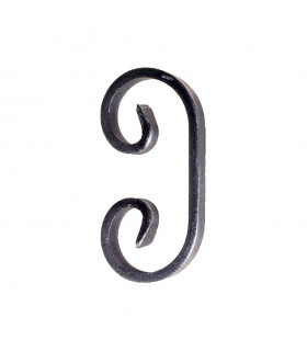 Volute en C 110x55mm en plat de 12x6mm acier forgé