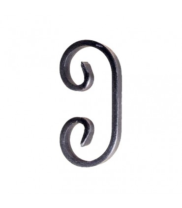 Volute en C 110x55mm en plat de 12x6mm acier forgé