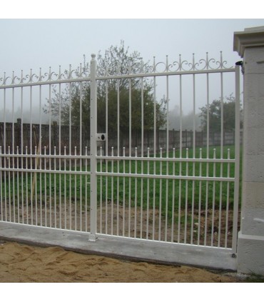 Volute en C 150x110mm en plat de 16x6mm symétrique extrémités forgées en chevrons