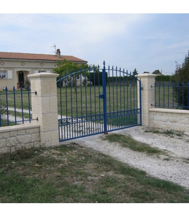 Volute en C 190x95mm en plat de 16x6mm symétrique extrémités chevrons