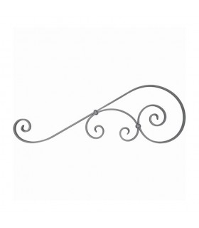 Volutes assemblées 730x230mm plat de 20x6mm extrémités lisses