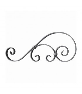 Volutes assemblées 470x180mm plat de 20x6mm extrémités pattes d'oie