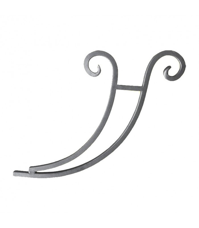 Support marquise 480x380mm en carré de 20x20mm acier forgé