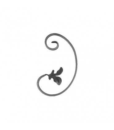 Volute feuille 200x125mm plat de 12x6mm en forme de C modèle droit