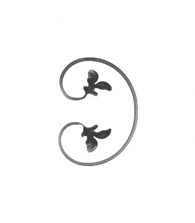 Volute feuille 205x150mm plat de 12x6mm en forme de C 