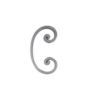 Volute C à noyaux 117x67mm plat 16x6mm acier forgé par enroulement