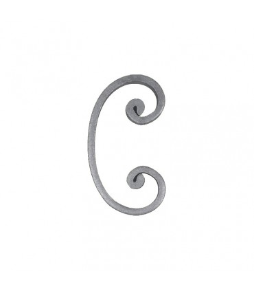 Volute C à noyaux 117x67mm plat 16x6mm acier forgé par enroulement