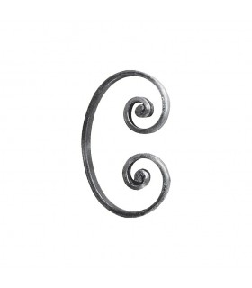 Volute C à noyaux 150x95mm plat de 14x6mm acier forgé par enroulement