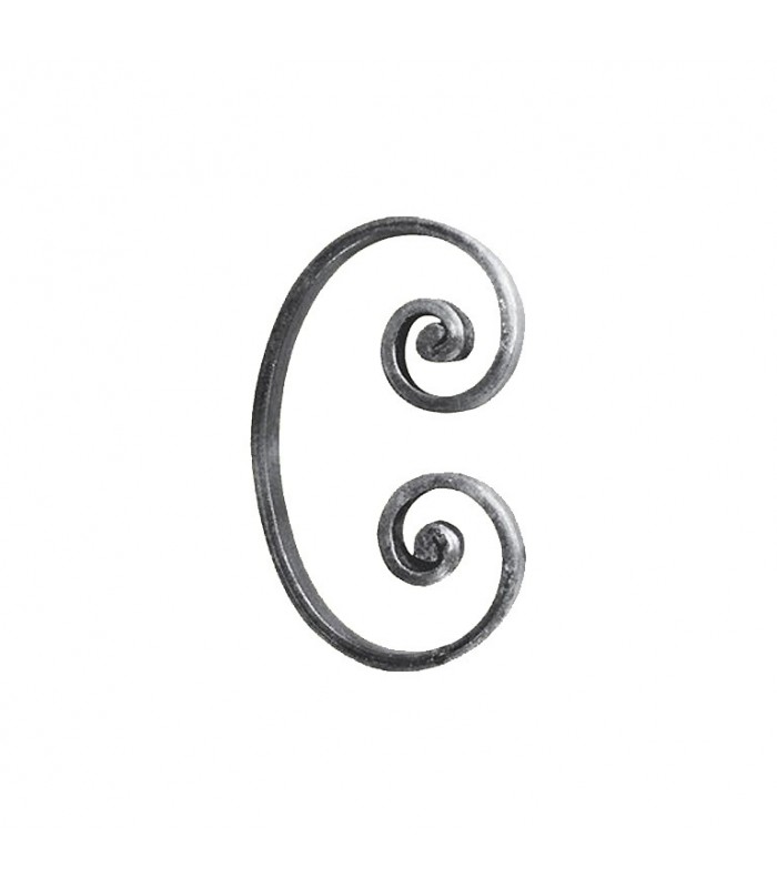 Volute C à noyaux 150x95mm plat de 14x6mm acier forgé par enroulement