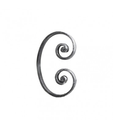 Volute C à noyaux 150x95mm plat de 14x6mm acier forgé par enroulement