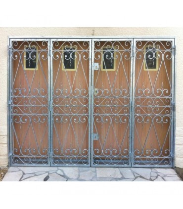 VoluteS à noyaux 820x135mm plat de 20x8mm acier forgé par enroulements