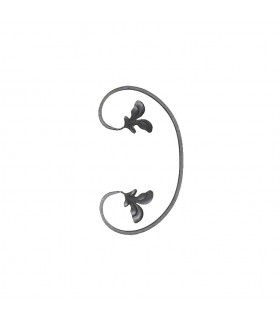 Volute feuille 250x150mm plat de 12x6mm en forme de C