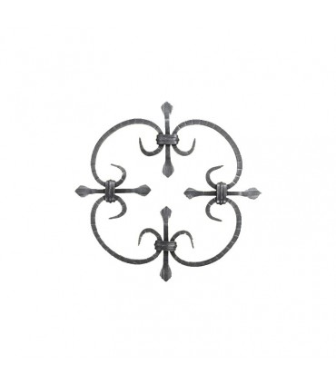 Panneau décoratif 250x250mm carré de 8x8mm en fer forgé soudé