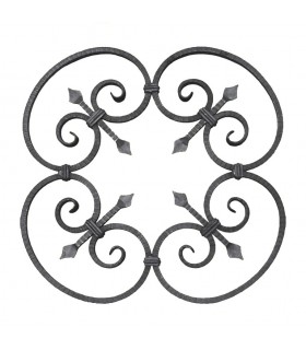 Panneau décoratif 600x600mm carré de 12x12mm en acier roulé et soudé