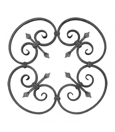 Panneau décoratif 600x600mm carré de 12x12mm en acier roulé et soudé