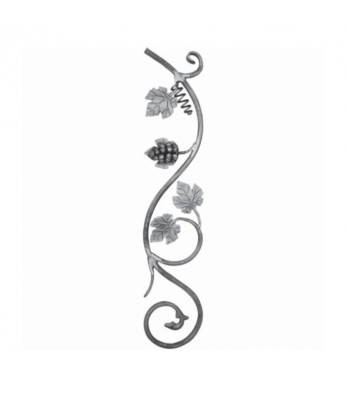 Panneau décoratif 800x165mm diametre 14mm vigne et grappe de raisin