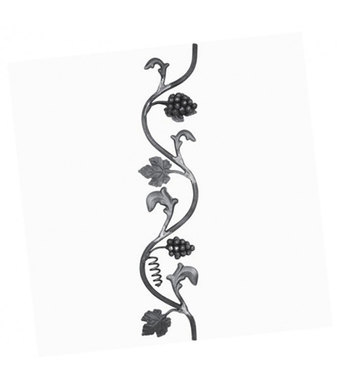 Panneau décoratif 800x165mm diametre 14mm vigne et grappe de raisin