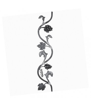 Panneau décoratif 800x165mm diametre 14mm vigne et grappe de raisin