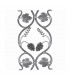 Panneau décoratif 500x285mm diamètre 14mm vigne et grappe raisin