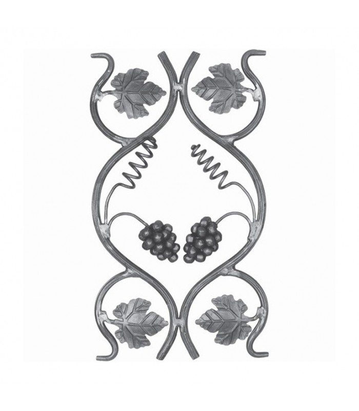 Panneau décoratif  500x285mm diamètre 14mm vigne et grappe raisin