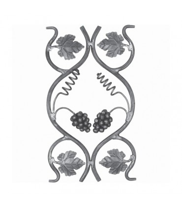 Panneau décoratif  500x285mm diamètre 14mm vigne et grappe raisin