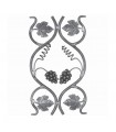 Panneau décoratif  500x285mm diamètre 14mm vigne et grappe raisin