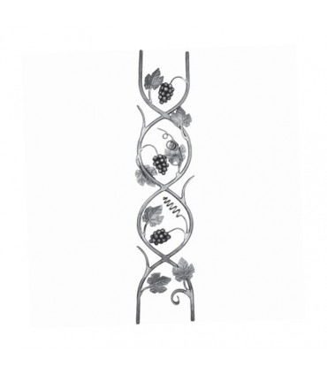 Panneau déco 1000x215mm diamètre 14mm vigne et grappe de raisin