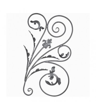 Panneau décoratif 900x500mm diamètre 12mm avec feuillage modèle droit