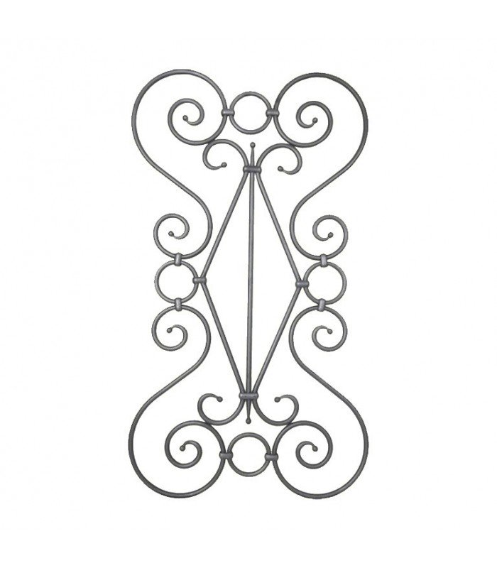 Panneau décoratif 950x535mm diamètre 12mm assemblage acier grenaillé