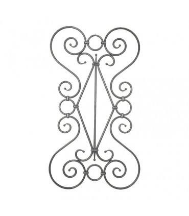 Panneau décoratif 950x250mm diamètre 12mm assemblage acier grenaillé