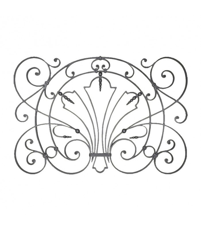 Panneau déco 850x1250mm plat de 16x10mm garde-corps acier grenaillé