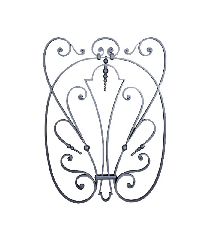 Panneau décoratif 850x600mm plat 16x10mm en acier grenaillé pour garde corps.