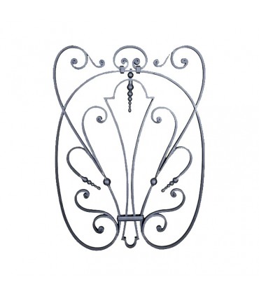 Panneau décoratif 850x600mm plat de 16x10mm en acier grenaillé pour garde corps.