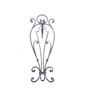 Panneau décoratif 850x300mm plat de 16x10mm en acier grenaillé pour métallerie