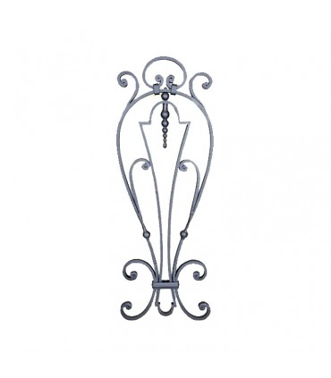 Panneau décoratif 850x300mm plat de 16x10mm en acier grenaillé pour métallerie